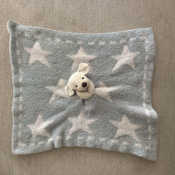 Barefoot Dreams Cozychic Puppy Dog Lovey Buddy Blanket in Blue - Picture 2 of 4